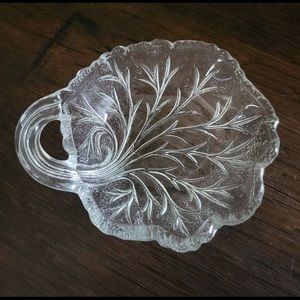 Pebble Leaf Clear Saucer by INDIANA GLASS